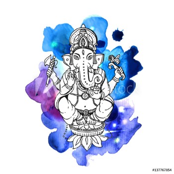 Picture of Vector illustration with Ganesha